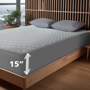 Grounding Sheet, 90% Organic Cotton+10% Pure Silver Organic Fitted Grounded Sheet for Improved Sleep, Pain Relief - Earth Connected Bedding (Gray, Full XL(75 * 54 * 15inch)) - Image 6