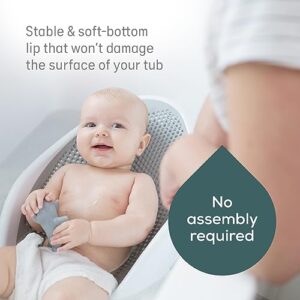 Angelcare Baby Bath Support (Gray) | Ideal for Babies Less Than 6 Months Old - Image 3