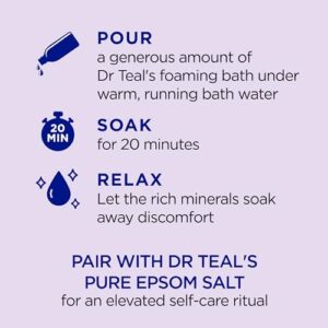 Dr Teal's Foaming Bath with Pure Epsom Salt, Soothe & Sleep with Lavender, 34 fl oz (Pack of 2) - Image 3