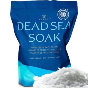 Magnesium Flakes, 15lb, Dead Sea Bath & Foot Soak, Alternative to Epsom Salt with Over 800,000mg of Elemental Magnesium Per Bag