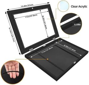 4 Pack Kids Artwork Frames Changeable 8.5 x 11 Inch Children Art Projects Kids Art Frames Front Opening Picture Display Frame, Black - Image 2