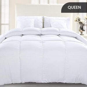 Utopia Bedding Comforter Duvet Insert, Quilted Comforter with Corner Tabs, Box Stitched Down Alternative Comforters Queen Size (White) - Image 2
