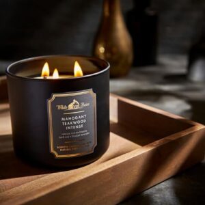 Bath & Body Works White Barn 3-Wick Candle in Mahogany Teakwood High Intensity, Scented - Image 8