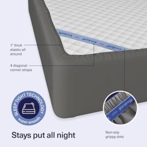 Kickoff Viscose Bamboo Sheets Queen Size 4-pc 100% Organic Bamboo Viscose Bed Cooling Sheets Queen Size Set Cool Bedding for hot Sleepers Sheet, Flat, Fitted, Pillowcases (Coastal Blue, Q) - Image 3