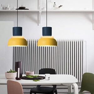 Modern Industrial Pendant Light Macaron Color Barn Style Mid Century Hanging Light Fixture with Aluminum Shade Chandelier Nordic Colorful Ceiling Pendant Lights for Dining Room Kitchen - Image 9