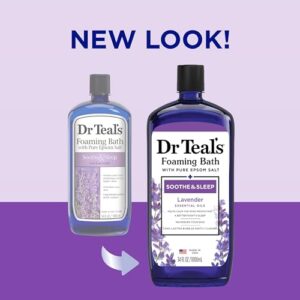 Dr Teal's Foaming Bath with Pure Epsom Salt, Soothe & Sleep with Lavender, 34 fl oz (Pack of 4) - Image 2
