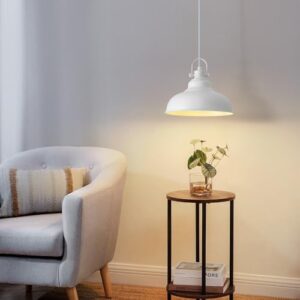 White Pendant Lights Kitchen Island, 2 Pack Kitchen Island Lighting, Farmhouse Pendant Light Fixtures (11.41" W), Island Pendant Light for Kitchen, Dining Room, Bedroom - Image 7