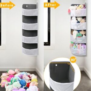 Ofiray-home Soft Corner Shelf | Safe Hanging Organizer | Child-Friendly Wall Mount Storage | for Sundries, Toys, Stuffed Animals, Diapers | for Pantry Closet Bedroom Nursery Organization 1-Pack - Image 3