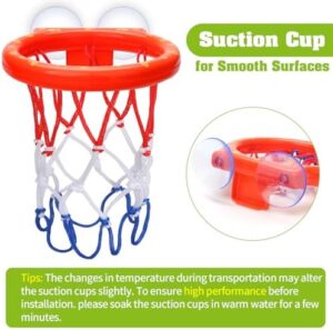 Bath Toys - Bathtub Basketball Hoop for Kids Toddlers - Bath Toys Shower Toys for Kids Ages 4-8,Suction Cup Basketball Hoop & 3 No Hole Balls Set for Boys Girls - Image 2