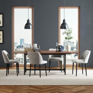 Dining Chairs Set of 2, Comfortable Dining Room Chairs, Modern Kitchen Chairs with Thick Cushions, Leveling Feet and Side Wing Support, Solid Wood Legs, Armless Dining Side Chairs - Image 3