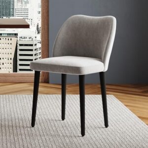 Dining Chairs Set of 2, Comfortable Dining Room Chairs, Modern Kitchen Chairs with Thick Cushions, Leveling Feet and Side Wing Support, Solid Wood Legs, Armless Dining Side Chairs - Image 6