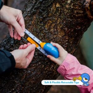 8Ft Animal Shaped Kids Tape Measurer, Fun Level and Protractor Angle Finder, Educational Children's Tools, Small Measuring Tapes for Learning Early Math Skills, Ages 3 and up, Blue Bird - Image 13