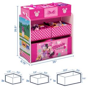 Delta Children Disney Minnie Mouse 6 Bin Design and Store Toy Organizer - Image 3