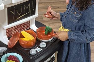 Step2 Great Gourmet Kids Kitchen Playset, Indoor/Outdoor Kitchenette, Interactive Play with Lights and Sounds, Made of Durable Plastic, Includes 33 Piece Toy Accessories, Toddlers 3+ Years Old, Tan - Image 5