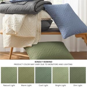 Homelike Moment Quilts Bedspreads Queen Size Bedding Set, Olive Green Quilt Coverlet Full Size for All Season - Image 6