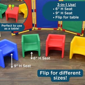 Children's Factory 3-in-1 Cube Chair for Kids, Flexible Seating Classroom Furniture, 1-Pack, Blue - Image 6