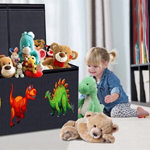 Toy Chest for Boys, Toy Boxes for Kids Extra Large, Toy Box for Boys Girls, Collapsible Sturdy Kids Toy Storage Organizer Boxes Bins Baskets for Nursery, Playroom, Bedroom (Dinosaur Pattern) - Image 7