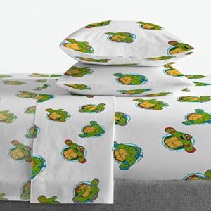 Jay Franco Nickelodeon Teenage Mutant Ninja Turtles Green Bricks 7 Piece Bed Set-Includes Reversible Comforter & Sheet Set Bedding-Super Soft Fade Resistant Microfiber Official Nickelodeon Product - Image 5