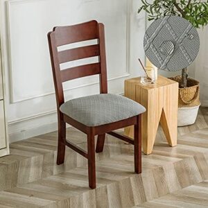 Genina Waterproof Seat Covers for Dining Room Chairs Covers Dining Chair Cover Kitchen Chair Covers (Gray, 4 Pcs) - Image 7