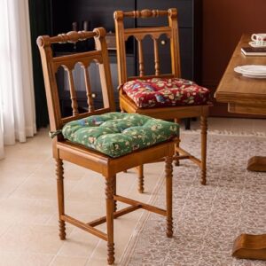vctops Farmhouse Brid Print Chair Cushions with Ties U-Shaped Soft Comfortable Chair Pads Non Slip Seat Cushions for Indoor Dining Room and Kitchen Chairs (Red,16"x16") - Image 4
