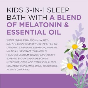 Dr Teal's Kids 3-in-1 Sleep Bath: Bubble Bath, Body Wash & Shampoo with Melatonin & Essential Oil, 20 fl oz (Pack of 3) - Image 10