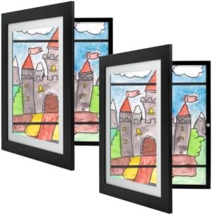 Golden State Art 10x12.5 Kids Art Frames Front-Opening Great for Kids Drawings, Artworks, Children Art Projects, Schoolwork, Home or Office (Black Set of 2) - Image 9