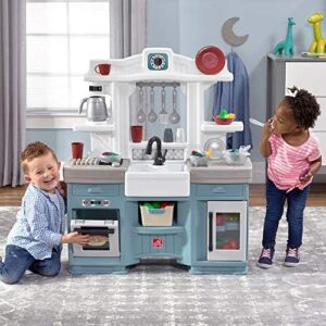 Step2 Timeless Trends Kids Kitchen Playset, Indoor/Outdoor Kitchenette, Interactive Play with Lights and Sounds, Made of Durable Plastic, Includes 21 Piece Toy Accessories, for Toddlers 2+ Years Old - Image 2