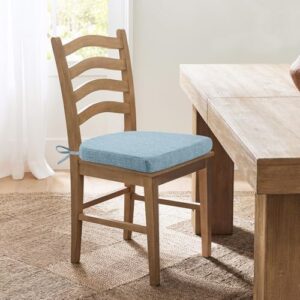 Chair Cushions for Dining Chairs, Non Slip Chair Pads with Ties and Washable Covers, Memory Foam Kitchen Chair Cushions Set of 6, 16"X16"X2.5", Light Blue - Image 7