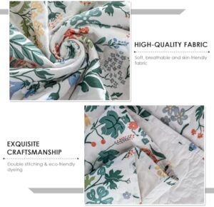 Travan 3-Piece Quilt Set Quilted Bedspread Lightweight Coverlet Set Garden Style Floral Printed Oversized Quilted Bedding Set with Shams for All Season, Exquisite, Queen Size - Image 4