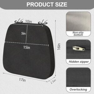 17'' x 16'' x 2.5"Thick Chair Cushions for Dining Chairs, 6 Pack WaterProof Easy Clean Kitchen Chair Pads with Ties and Non-Slip Backing - 30D High Elastic Foam Soft Kitchen Chair Cushions - Image 2
