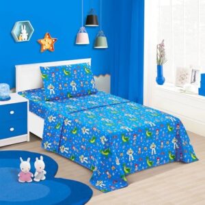 Toy Story Twin Bedding Set - Bundle with Buzz and Woody Bedspread, Flat Sheet, Fitted Sheet, and Pillowcase, Stickers, Tattoos More | Bedroom Decor - Image 3