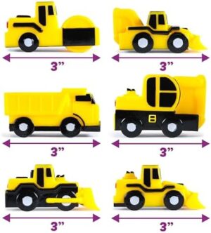 Tub Works® Construction™ Trucks Mold Free Bath Toys, 6 Pack | Sealed, No Hole Bath Toys Design Keeps Moisture Out | Soft, Squeezable & Float on Water | Baby & Toddler Bath Toys | Kids Car Bath Toys - Image 8