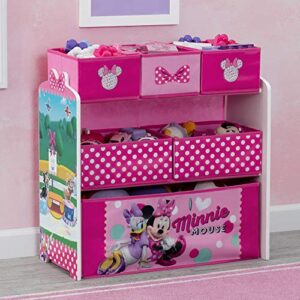Delta Children Disney Minnie Mouse 6 Bin Design and Store Toy Organizer - Image 2