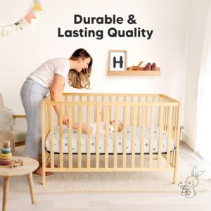 Pack and Play Sheets Fitted - 2-Pack Mini Crib Sheets for Pack N Play Mattress, Soft & Cozy, Neutral Toddler Playard Bedding, Snug Fitted Mini Baby Crib Mattress Cover Set for Boys, Girls (Cosmo) - Image 8