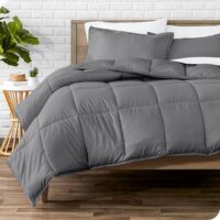Bare Home Comforter Set - Queen Size - Ultra-Soft - Goose Down Alternative - Premium 1800 Series - All Season Warmth (Queen, Grey)