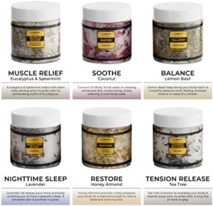 Epsom Bath Salts Gift Set, Relaxing Spa Salt W/Essential Oils, Mothers Day Gifts for Mom, Wife - Lavender, Eucalyptus, Lemon Basil, Coconut, Tea Tree, Honey Almond Salt, Self Care Gifts for Women - Image 7