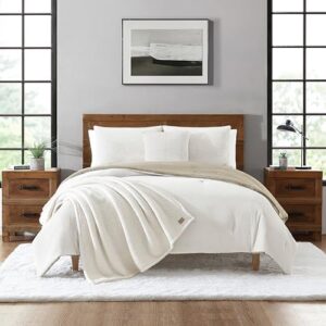 UGG Remina Comforter Set 5 Piece Bed in a Bag with Throw Blanket, Decorative Pillow, Shams, and Reversible Comforter Hypoallergenic Washable Luxury Warm Fluffy Bedding Set, Full/Queen, Brown Birch - Image 3