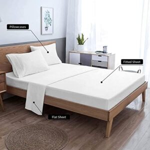 EaseHome Sheets for Queen Size Bed White - Deep Pocket to 18 inches Mattress 4 Piece - Premium Bedding Sheets & Pillowcases Collection - Extra Soft - Image 4