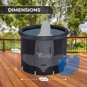 Insulated Cold Plunge Tub with Lid - Portable Ice Bath Tub for Athletes & Adults, Inflatable Ice Plunge Tub Indoor & Outdoor - Multiple Layered Ice Pod Barrel for Ice Therapy and Recovery. - Image 3