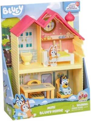 Bluey Mini Home Playset | Compact House Playset with Carry Handle | Three Different Rooms | Kitchen, Bedroom and Bathroom | Includes Figure with 5 Play Pieces - Image 7