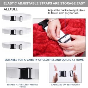 2PCS Bed Sheet Organizer Bands, Bed Sheet Straps Organizer and Storage Keepers, Elastic Adjustable Straps for Bedding, Sheets Organizer for Closet, Sheet Keeper Bedding Band (6.6FT) - Image 5