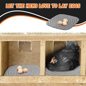 Chicken Nesting Box Pads, Washable Nesting Pads for Chicken Coop Bedding Nest Box Liners Reusable Nesting Pads for Laying Eggs Chicken Coop Accessories Grey 12''x12''(6) (8) - Image 6