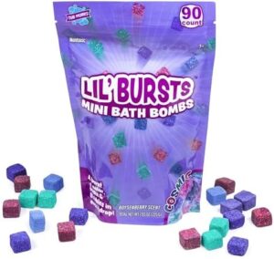 Tub Works® Lil' Bursts™ Mini Bath Bombs for Kids, 90 Count, Cosmic | Nontoxic | Tiny Kids Bath Bombs with A Burst of Color, Foam & Bubbles | Customize Kids Bath with Fun Bath Colors | Create Bath Art - Image 2