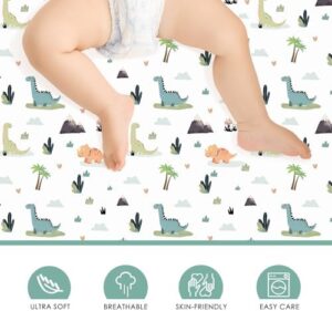 3-Piece Crib Sets for Boys - Ultra Soft Baby Boy Crib Bedding Set Includes Crib Comforter, Sheet & Skirt (Dinosaur) - Image 6