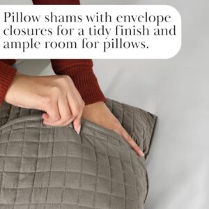 Southshore Fine Living, Inc. Oversized King Quilt Bedding Set, Soft Microfiber, Easy Care Stain and Pet Hair Resistant Bedding, California/King Size Quilt Coverlet Bedspread Set w/2 Shams, Dark Taupe - Image 6