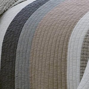 Nautica - Quilt, Cotton Reversible Bedding, Home Decor for All Seasons (Tideway Tan/Grey, King) - Image 3