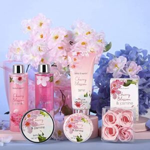 Gift Baskets for Women Body & Earth Bath and Body Gift Set for Her, Cherry Blossom & Jasmine Spa Gifts for Women Mothers Day Gift for Her, Regalos Para Mujer - Image 2