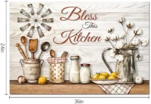 HOMEOART Kitchen Canvas Wall Art Rustic Farmhouse Kitchen Wall Decor Painting Art Print for Dining Room Decor, Framed Ready to Hang on Wall 24x36 inch - Image 4