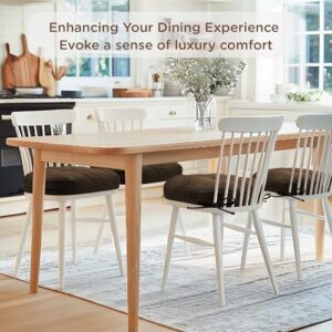 Codi Dining Chair Cushions 4 Pack, Thick Chairs Pads for Indoor Kitchen Room - Washable, Non-Slip Memory Foam Seat Cushion with Ties, 16.5"x16.5"x 3.5", Set of 4, Brown - Image 6