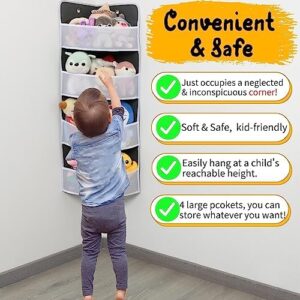 Ofiray-home Soft Corner Shelf | Safe Hanging Organizer | Child-Friendly Wall Mount Storage | for Sundries, Toys, Stuffed Animals, Diapers | for Pantry Closet Bedroom Nursery Organization 1-Pack - Image 5